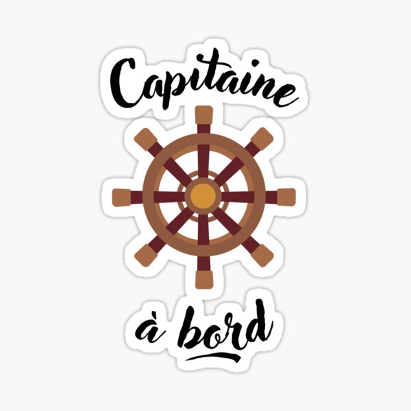 Item preview, Captain on board with wooden helm designed and sold by BuddyWho.