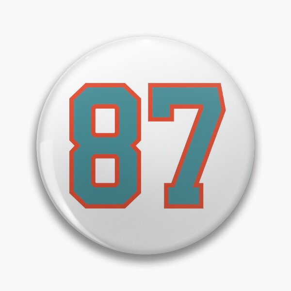 Item preview, 87 number, aqua orange lucky sports eighty seven designed and sold by ArtIsParty.