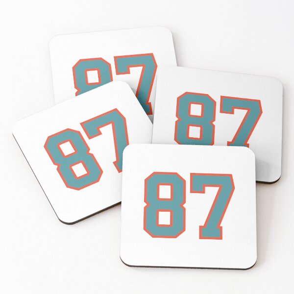 Item preview, 87 number, aqua orange lucky sports eighty seven designed and sold by ArtIsParty.