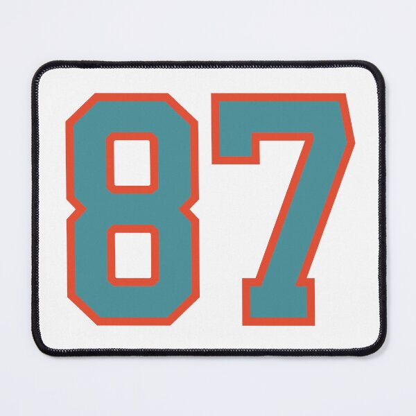 Item preview, 87 number, aqua orange lucky sports eighty seven designed and sold by ArtIsParty.