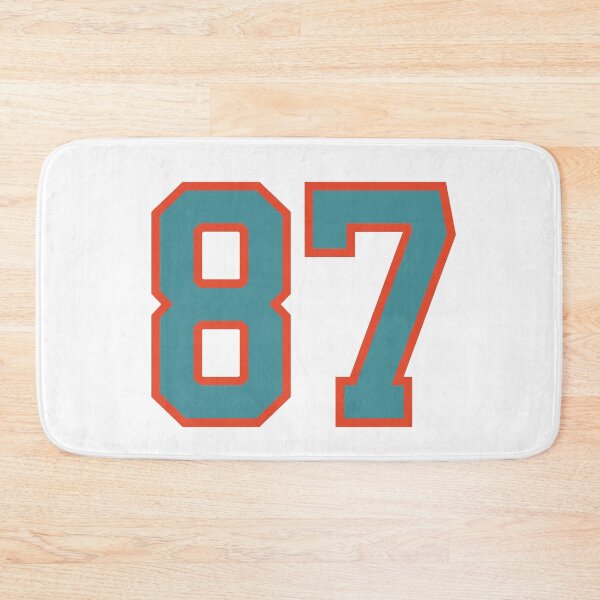 Item preview, 87 number, aqua orange lucky sports eighty seven designed and sold by ArtIsParty.