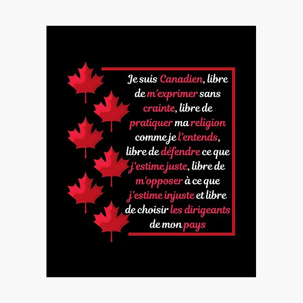 I am Canadian Quote Photographic Print