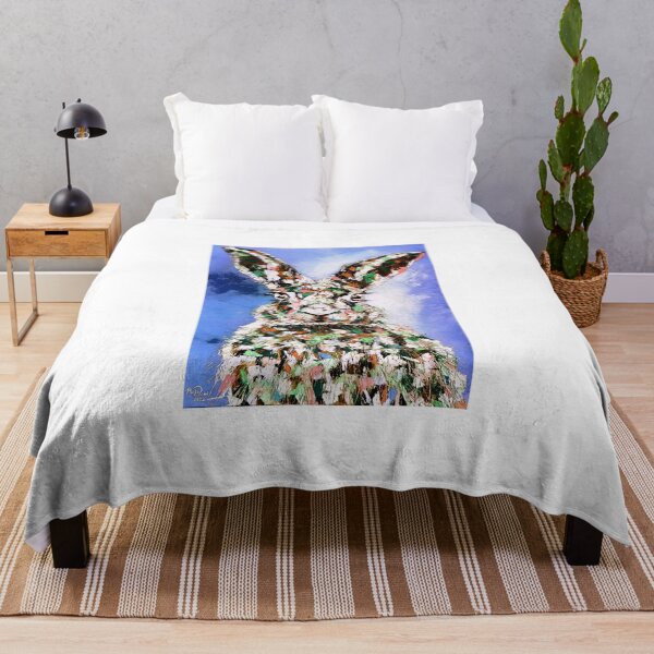Item preview, Bunny, Pop Art, edited oil painting by Marina Daniluka designed and sold by MariDaniArt.