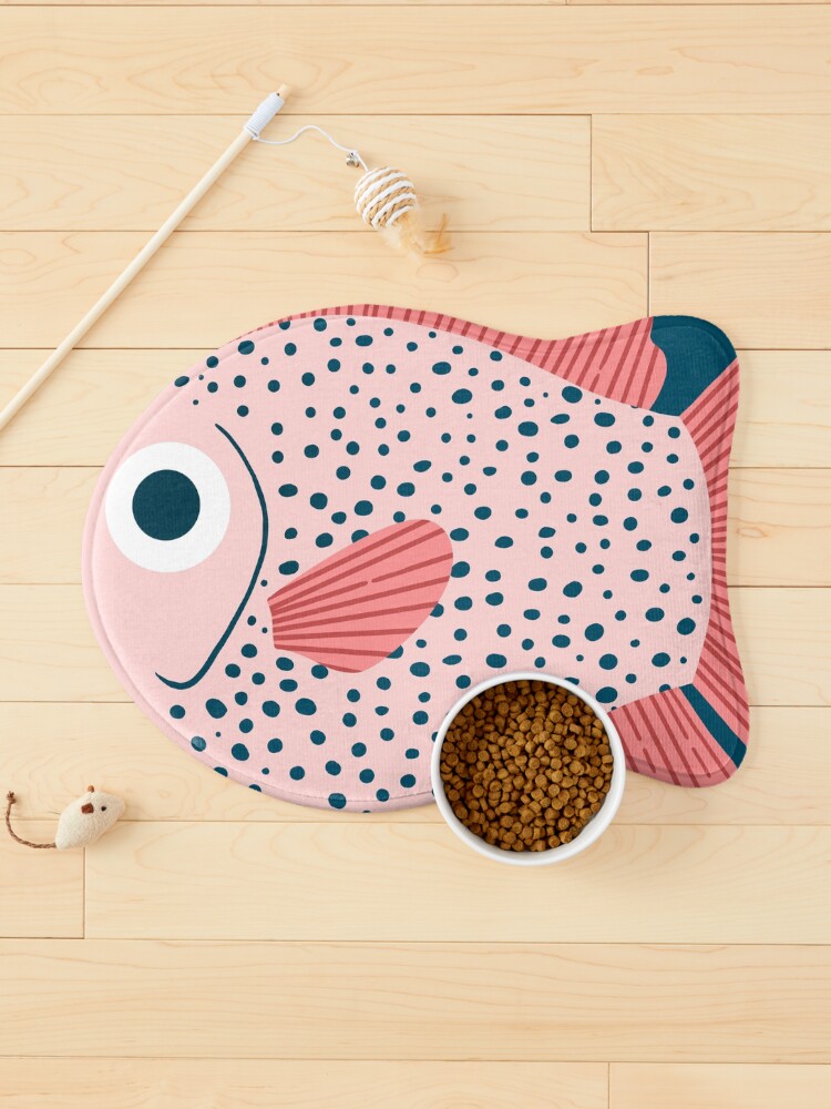 Thumbnail 1 of 5, Pet Mat, Fish pattern designed and sold by lauragraves.