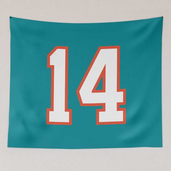 Item preview, Sports Number 14, white orange color lucky sport fourteen designed and sold by ArtIsParty.