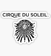Cirque du soleil black and Whtie emblem with title Sticker