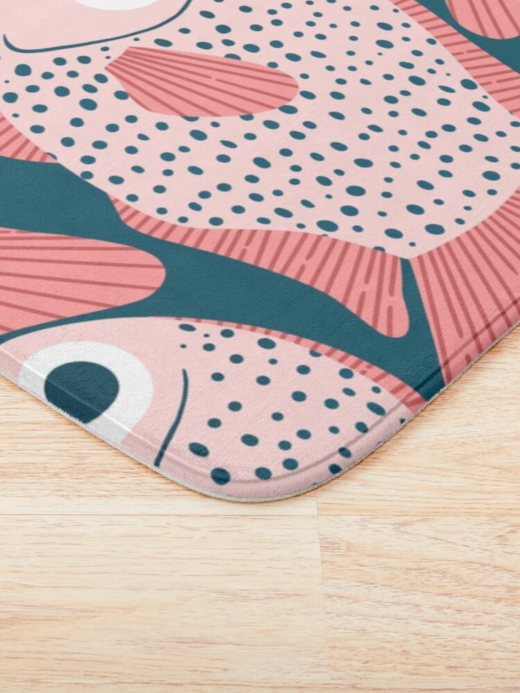 Alternate view of Fish pattern Bath Mat