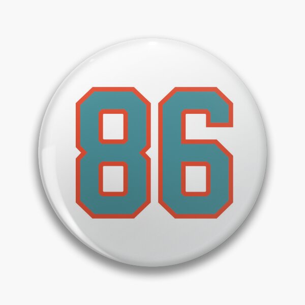 Item preview, 86 number, aqua orange lucky sports eighty six designed and sold by ArtIsParty.