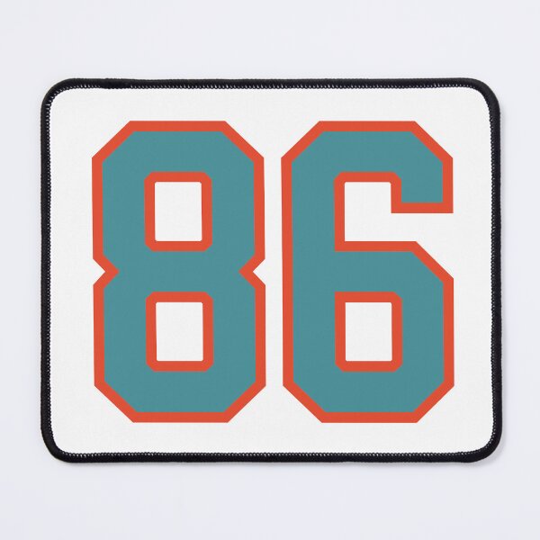 Item preview, 86 number, aqua orange lucky sports eighty six designed and sold by ArtIsParty.
