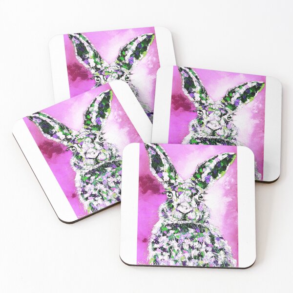 Item preview, Bunny, Pop Art, edited oil painting by Marina Daniluka designed and sold by MariDaniArt.