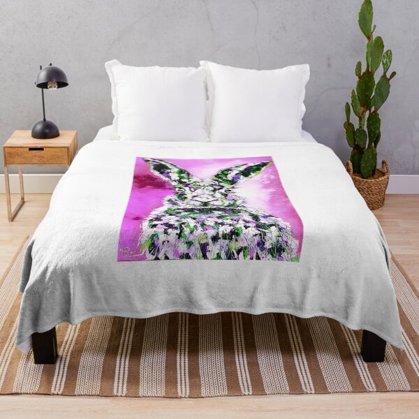 Item preview, Bunny, Pop Art, edited oil painting by Marina Daniluka designed and sold by MariDaniArt.