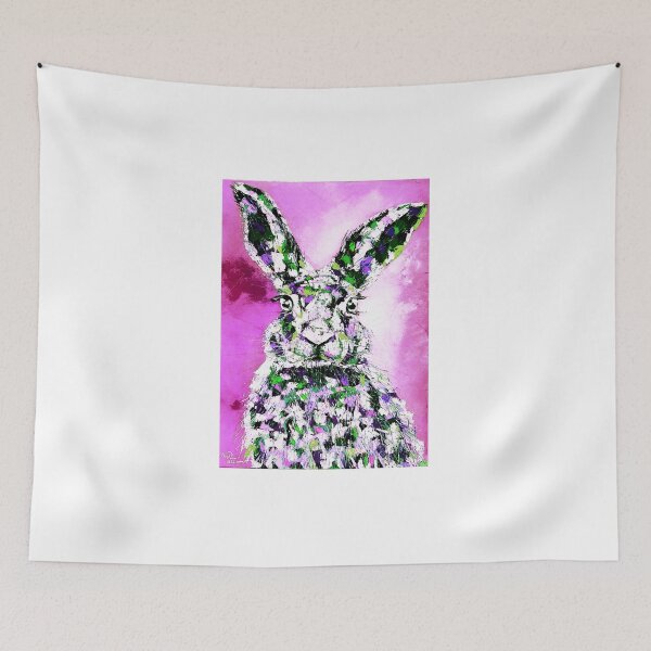 Item preview, Bunny, Pop Art, edited oil painting by Marina Daniluka designed and sold by MariDaniArt.