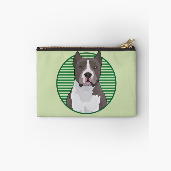 Item preview, Pitbull dog w/ Green stripped circle designed and sold by AdoptNFTPets.