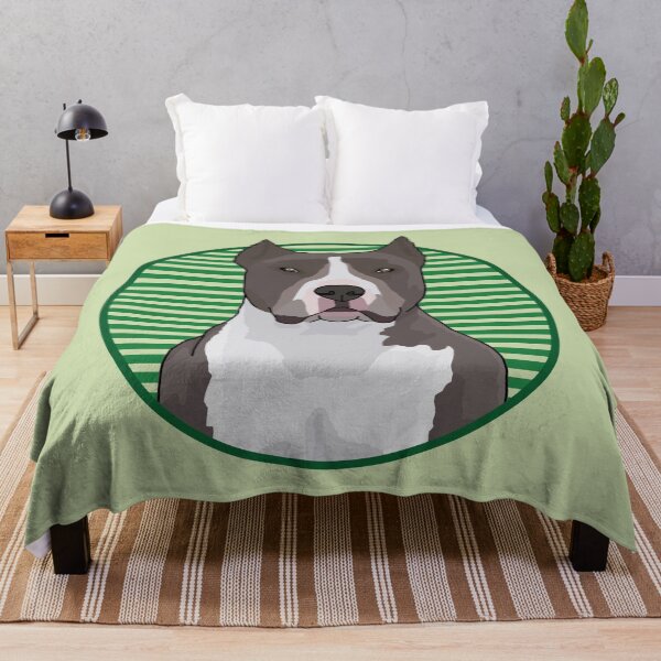 Item preview, Pitbull dog w/ Green stripped circle designed and sold by AdoptNFTPets.