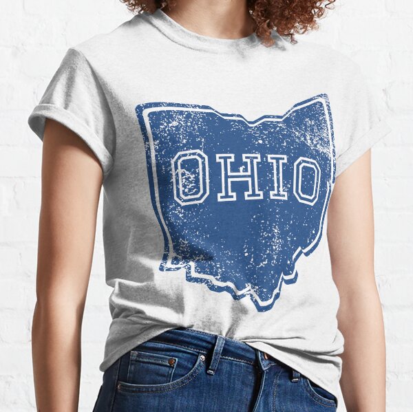 8 Ohio State Varsity Youth GIrls Buckeyes Distressed Print Shirt NWT M 