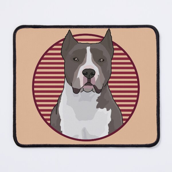 Item preview, Pitbull dog w/ Red stripped circle designed and sold by AdoptNFTPets.