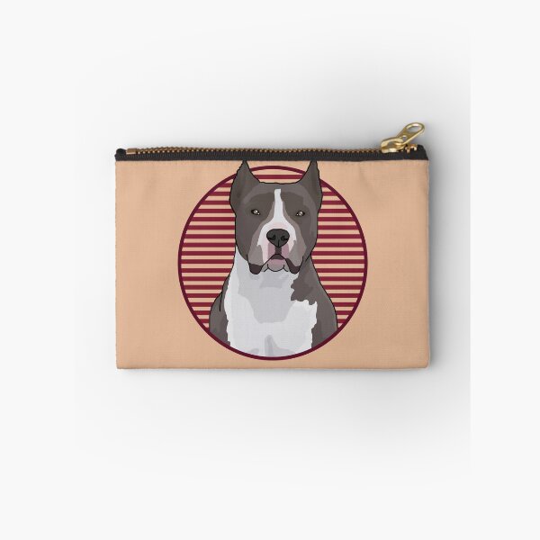 Item preview, Pitbull dog w/ Red stripped circle designed and sold by AdoptNFTPets.