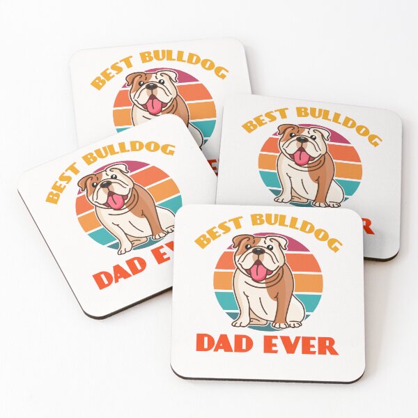 Item preview, Best Bulldog Dad Ever Fathers Day Dog puppy Lover Cute Sunser Retro designed and sold by Meteor77.