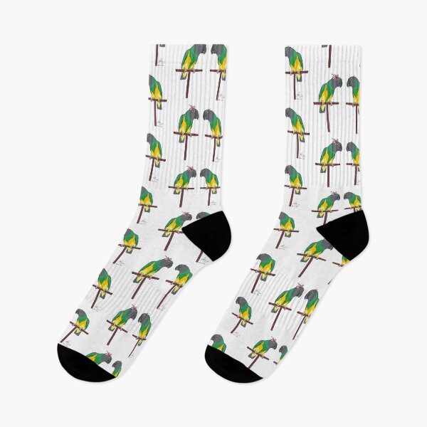 Item preview, Crazy Bird Man with Senegal Parrots designed and sold by Laughing Parrot Studio.