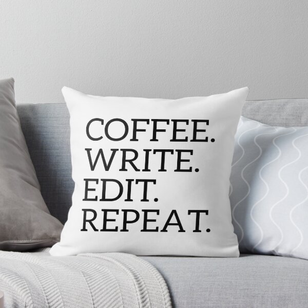 Item preview, Coffee Write Edit Repeat Sticker designed and sold by OlgaHarvey.