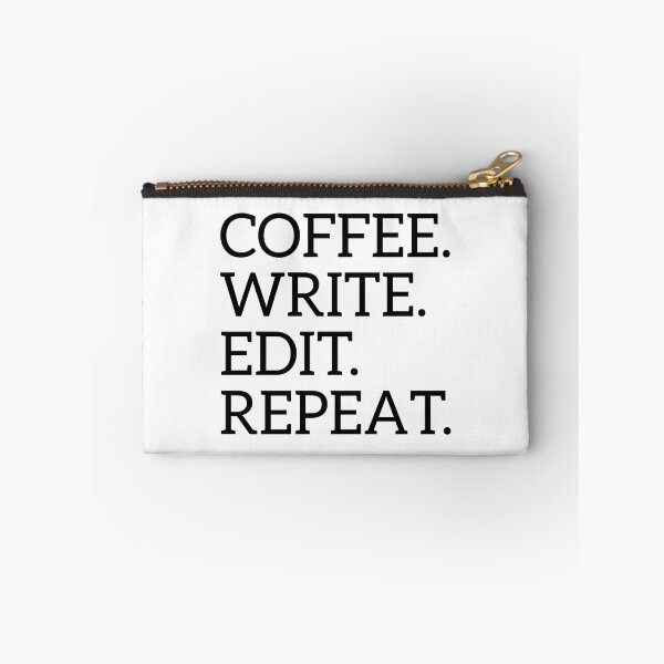 Item preview, Coffee Write Edit Repeat Sticker designed and sold by OlgaHarvey.