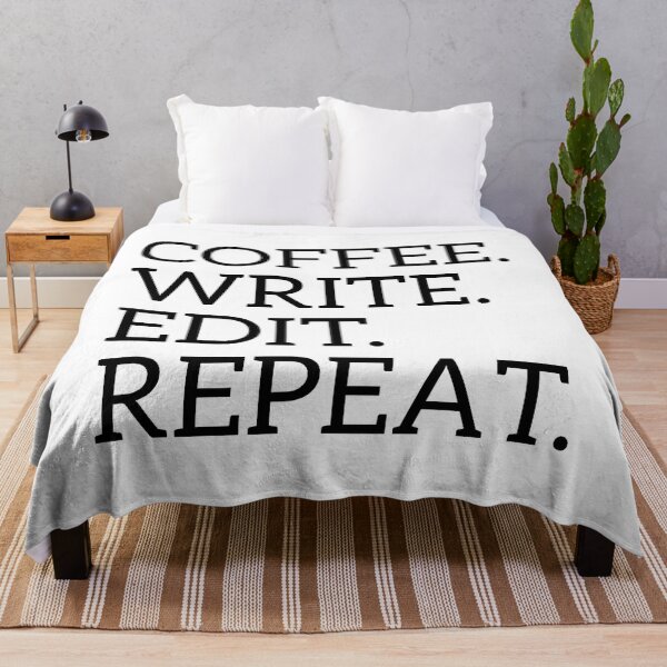 Item preview, Coffee Write Edit Repeat Sticker designed and sold by OlgaHarvey.