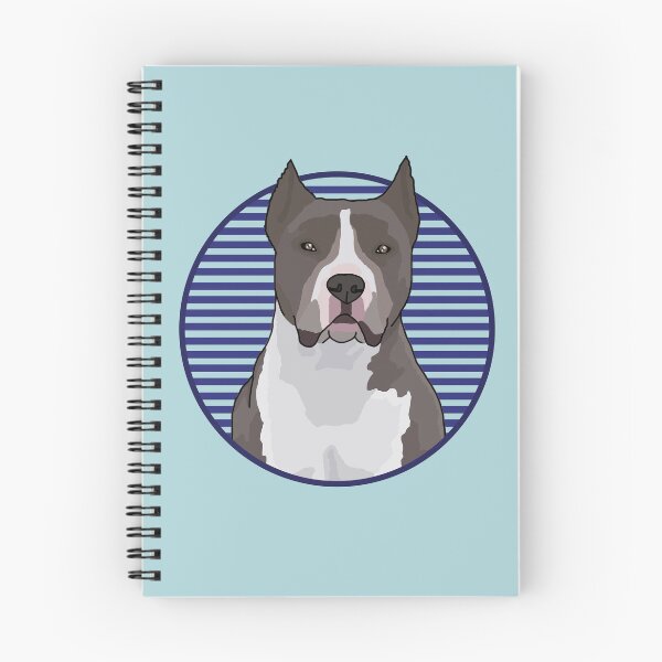 Item preview, Pitbull dog w/ Blue stripped circle designed and sold by AdoptNFTPets.