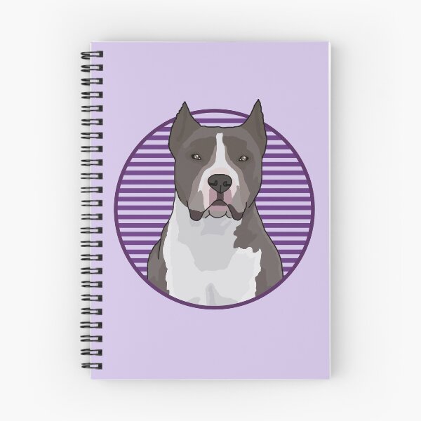 Item preview, Pitbull dog w/ Purple stripped circle designed and sold by AdoptNFTPets.