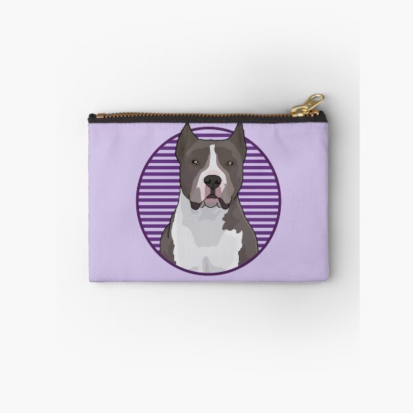 Item preview, Pitbull dog w/ Purple stripped circle designed and sold by AdoptNFTPets.