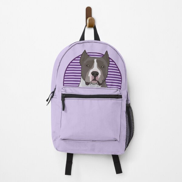 Item preview, Pitbull dog w/ Purple stripped circle designed and sold by AdoptNFTPets.