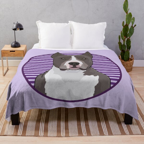 Item preview, Pitbull dog w/ Purple stripped circle designed and sold by AdoptNFTPets.