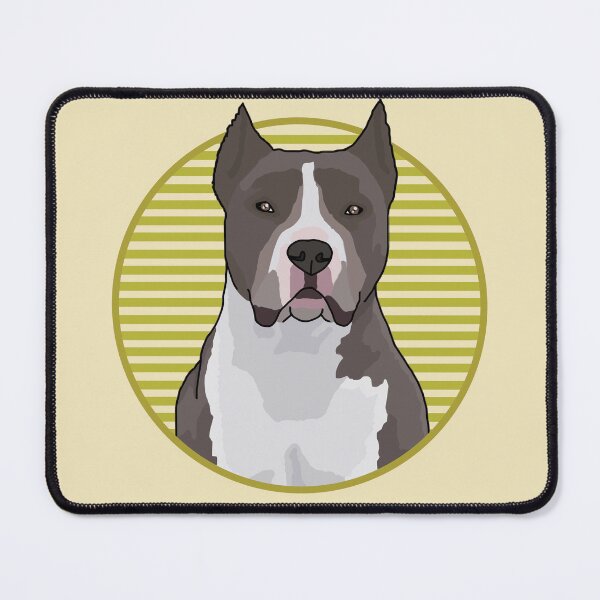 Item preview, Pitbull dog w/ Yellow stripped circle designed and sold by AdoptNFTPets.