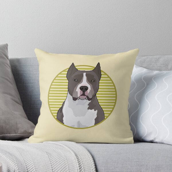 Item preview, Pitbull dog w/ Yellow stripped circle designed and sold by AdoptNFTPets.
