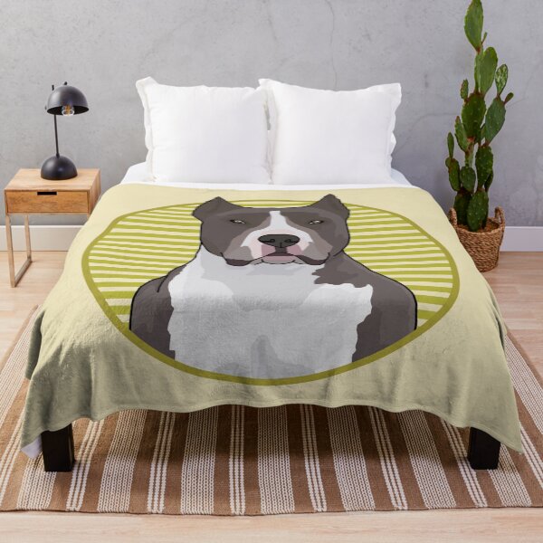 Item preview, Pitbull dog w/ Yellow stripped circle designed and sold by AdoptNFTPets.