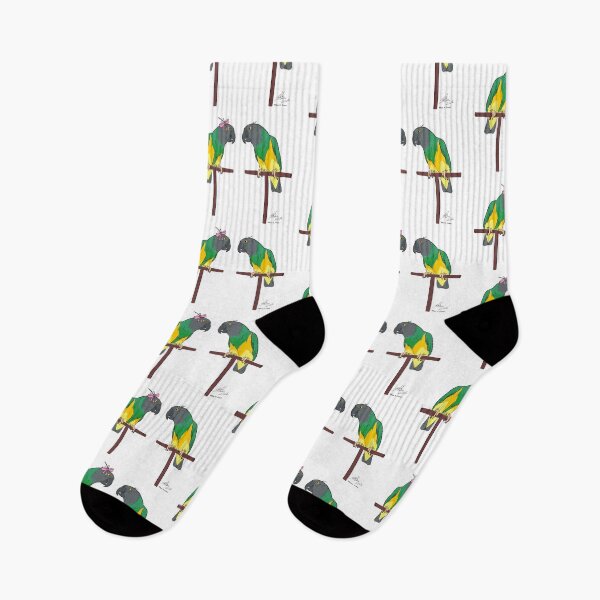 Item preview, Crazy Bird Person with Senegal Parrots designed and sold by Laughing Parrot Studio.