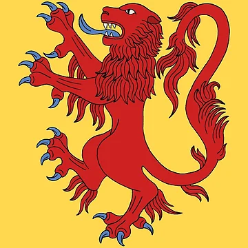 Artwork thumbnail, Lion Rampant Gules by Azure Lion Productions