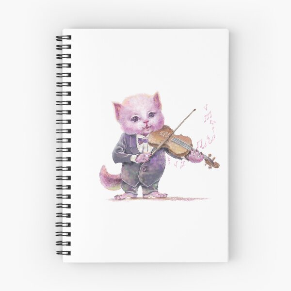 Item preview, to fall for the violin music played by a pink cat designed and sold by artredstar.