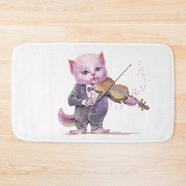 Item preview, to fall for the violin music played by a pink cat designed and sold by artredstar.