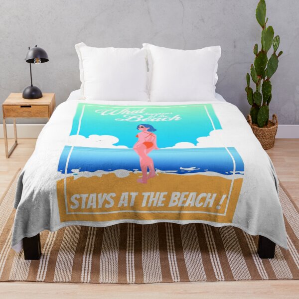 Item preview, WHAT HAPPENS AT THE BEACH STAYS AT THE BEACH Sticker designed and sold by OlgaHarvey.