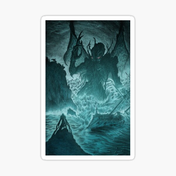 Cthulhu Rising - Coloured Sticker