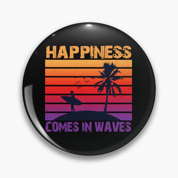 Item preview, HAPPINESS COMES IN WAVES Sticker designed and sold by OlgaHarvey.
