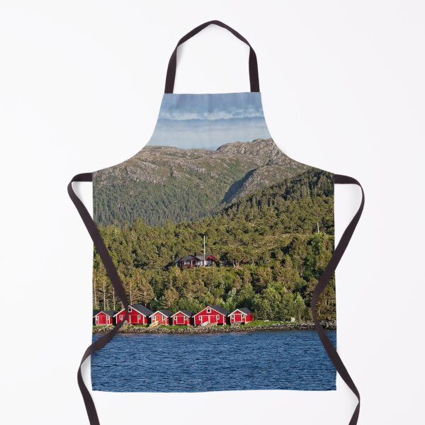 Item preview, Red Boathouses on Norway Coast designed and sold by Martyn R Arnold Fine Art Nature & Landscape Photography.