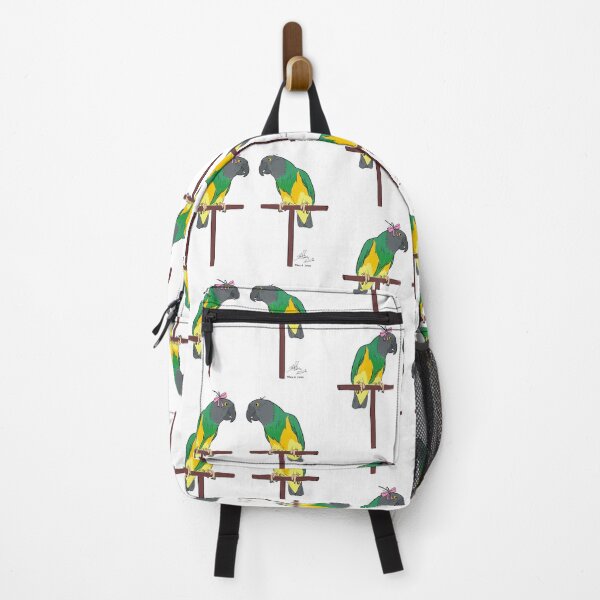 Item preview, Crazy Bird Lady with Senegal Parrots designed and sold by Laughing Parrot Studio.