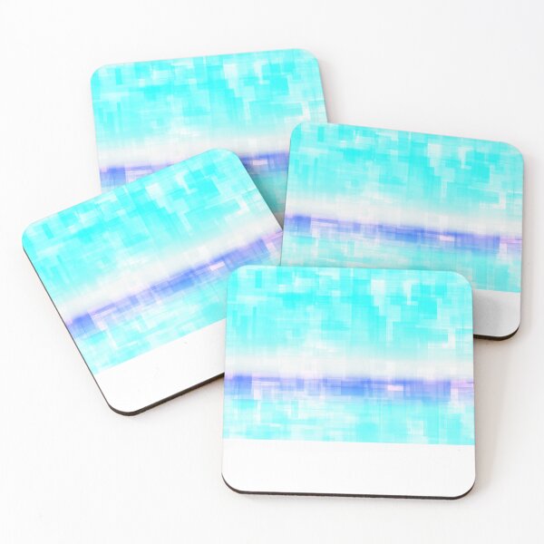 Item preview, STYLISH PAINT BLUE CYAN WHITE MARINE AQUA BLOCKISM. designed and sold by Ralek.