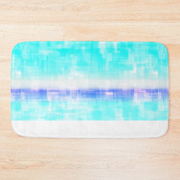 Item preview, STYLISH PAINT BLUE CYAN WHITE MARINE AQUA BLOCKISM. designed and sold by Ralek.