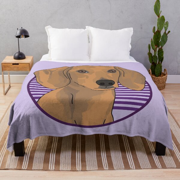 Item preview, Dachshund dog w/ purple stripped circle designed and sold by AdoptNFTPets.