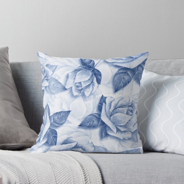 Artikelvorschau, blaue Blumen | Muster entworfen und verkauft von OneClothesCo.