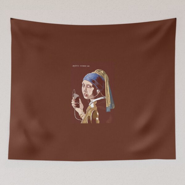 Item preview, Moça com fones de ouvido (Girl with earphone) by Zandré - 2022 designed and sold by Zandré Arts.