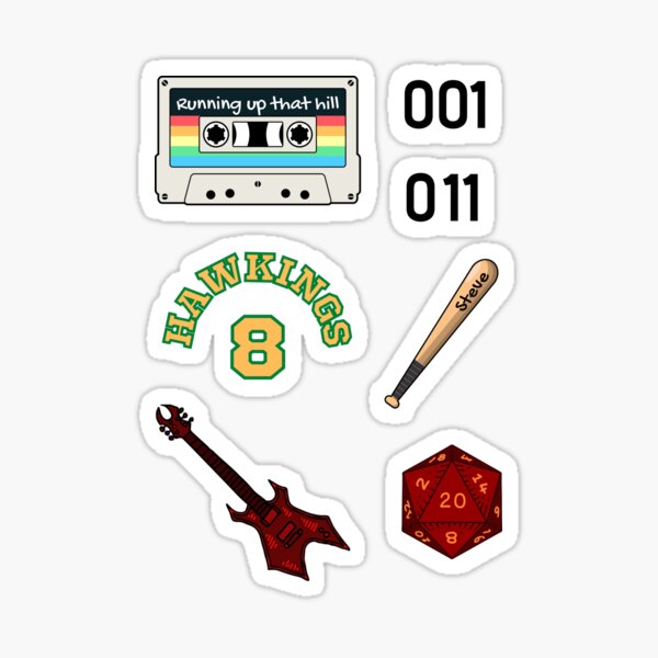 Collection of Stranger Things Stuff Illustration Sticker