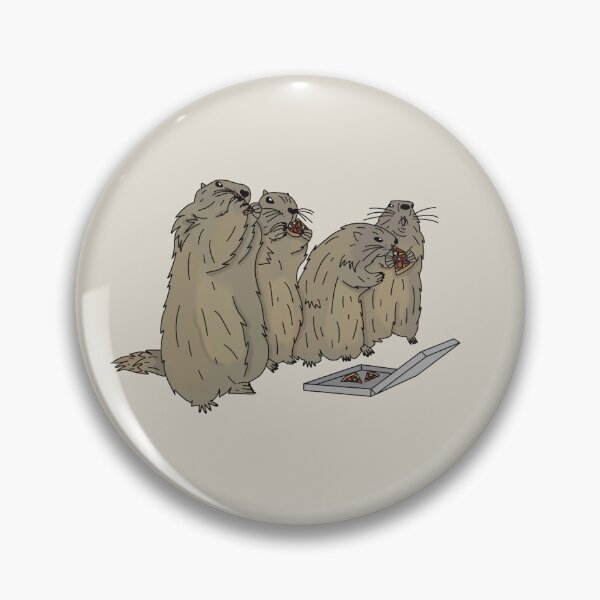Item preview, groundhogs eating pizza designed and sold by tsiguidou.